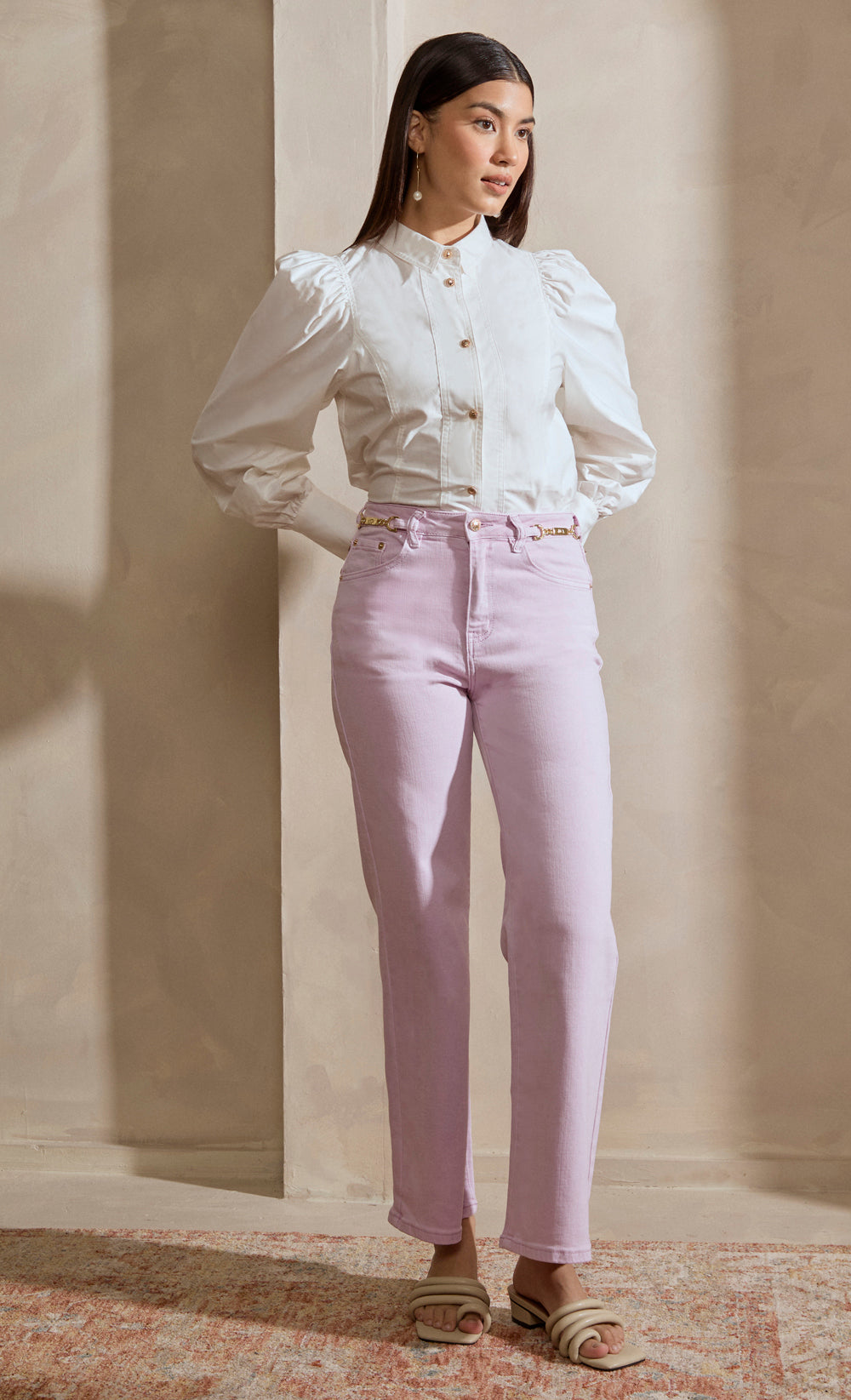 Straight Jeans in Lilac