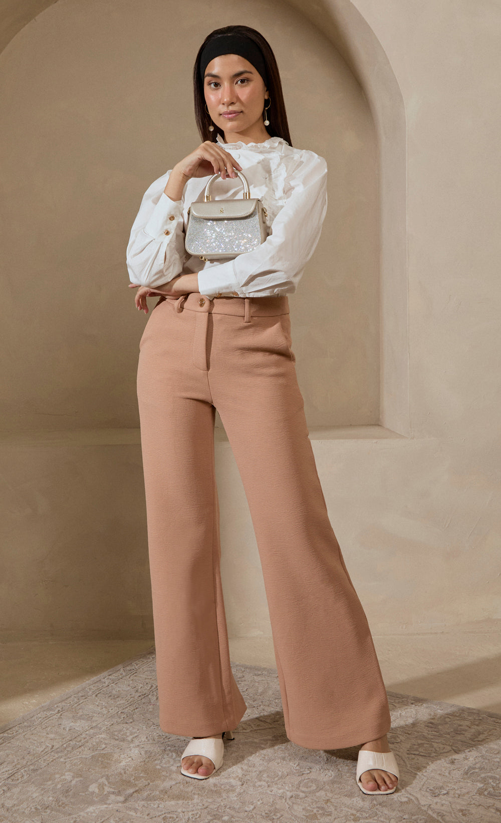 Wide Leg Pants in Chai