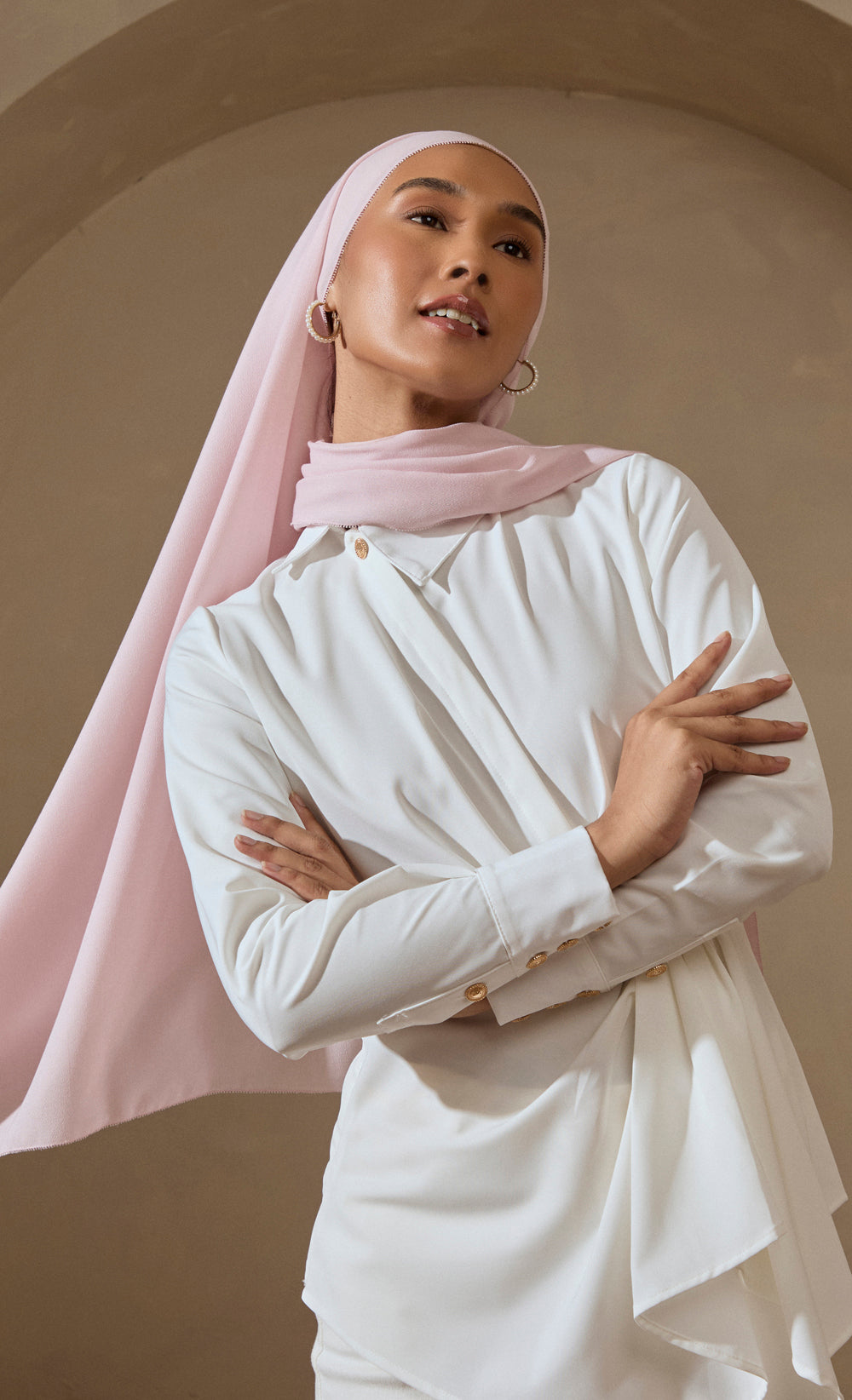 Voile Shawl in Blusher