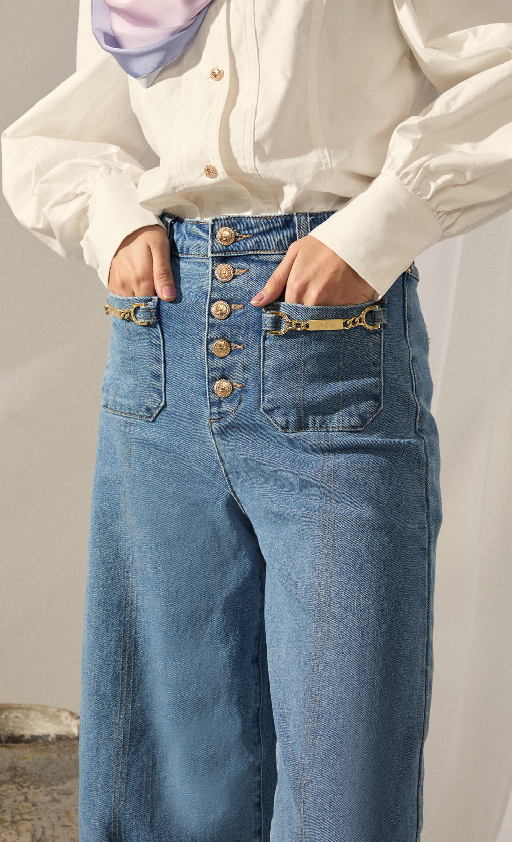 Wide Leg Jeans in Blue