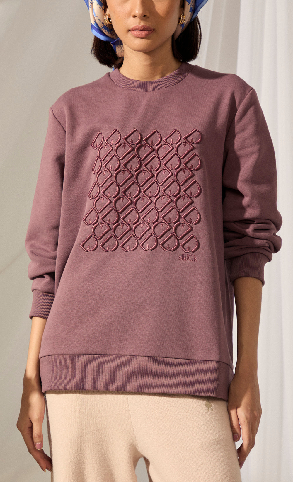 D Monogram Jumper in  Raisin