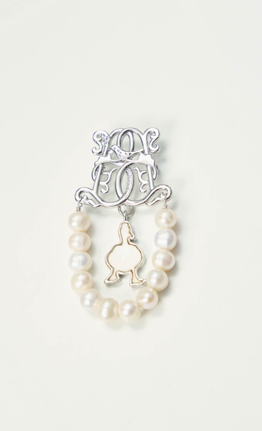 dUCk x Bowerhaus Pearl Brooch in White