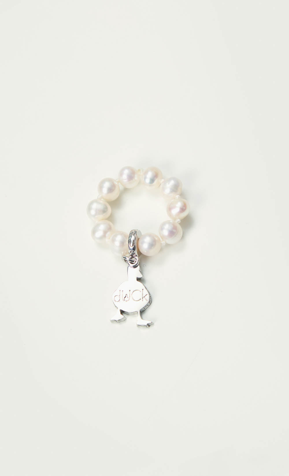 dUCk x Bowerhaus Pearl Scarf Ring (8mm) in White