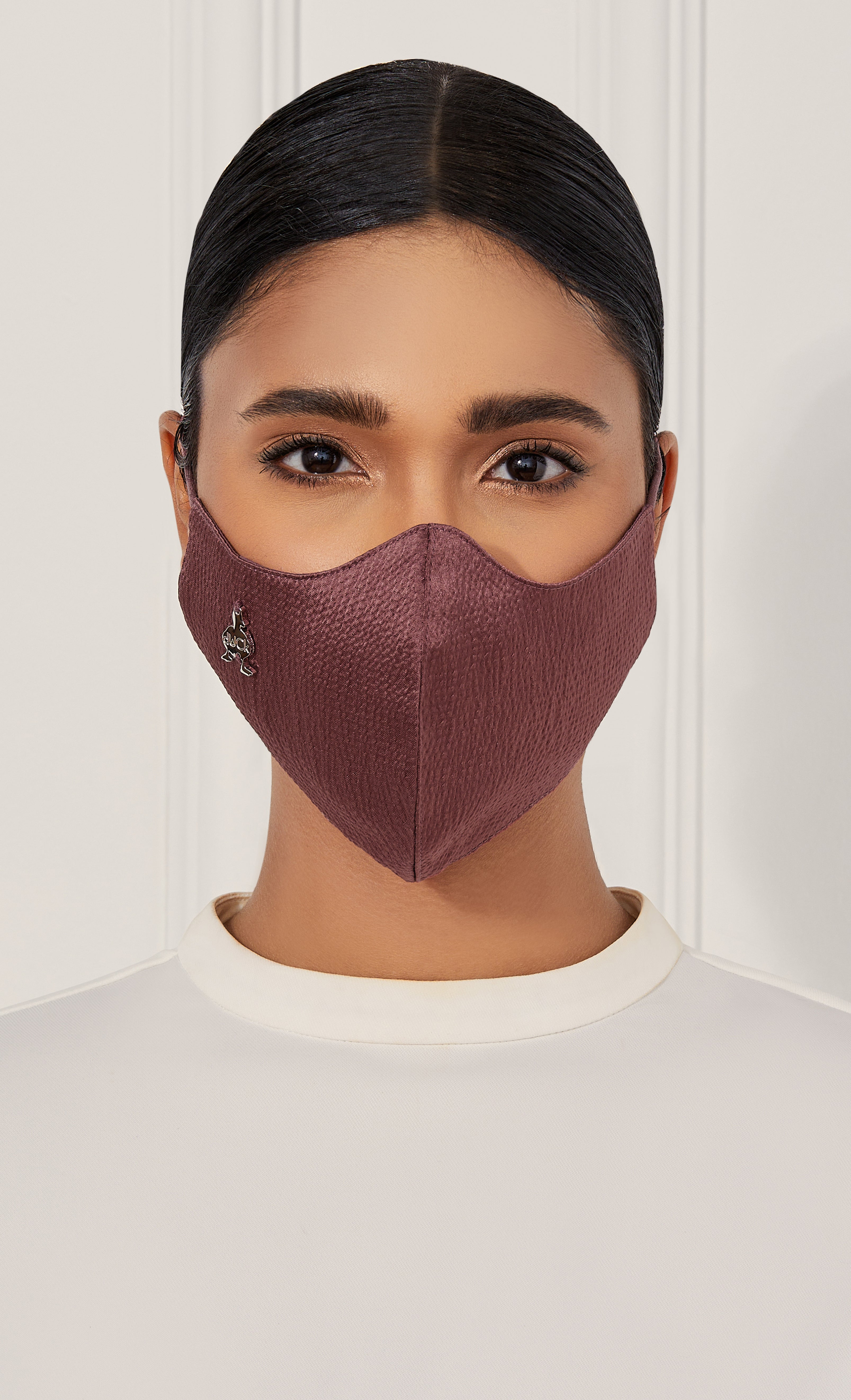 Woven Face Mask (Ear-loop) in Coffee Jelly