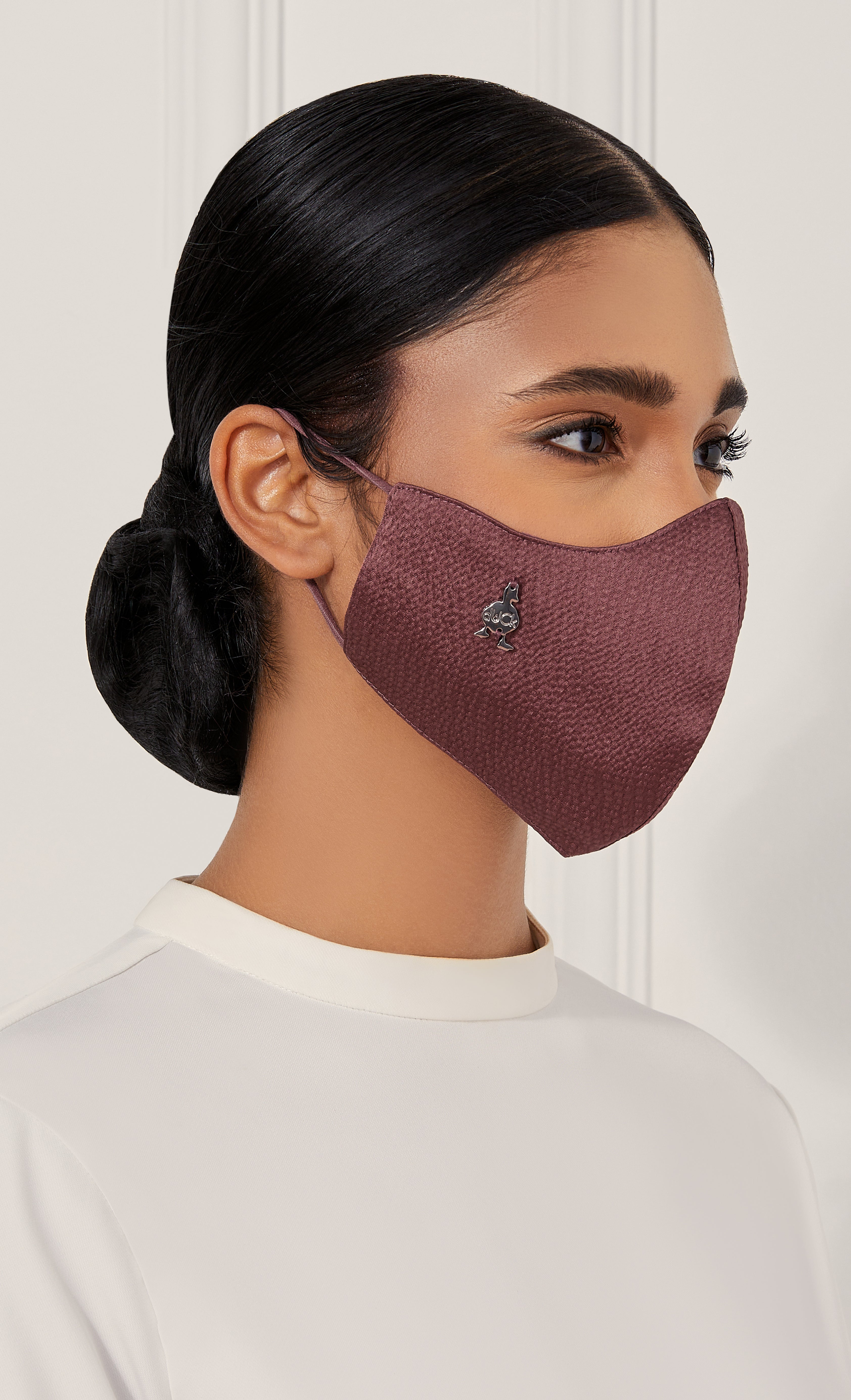 Woven Face Mask (Ear-loop) in Coffee Jelly