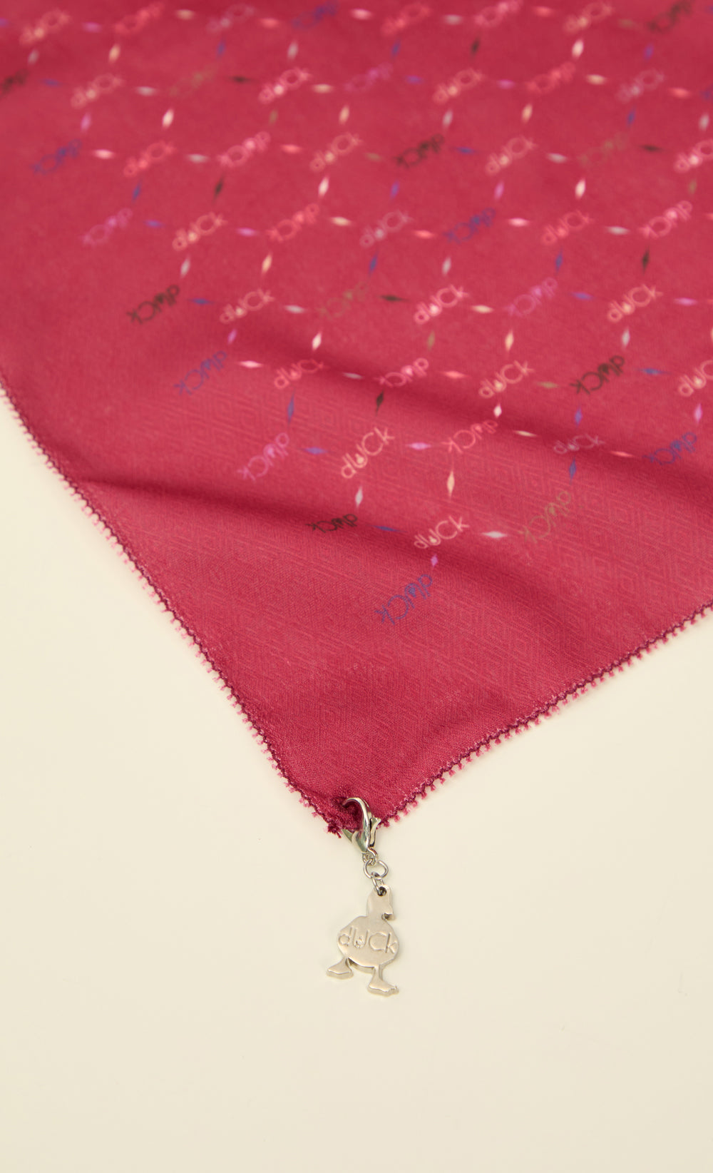 Classic Monogram dUCk Voile Square Scarf in Strawberry Jam