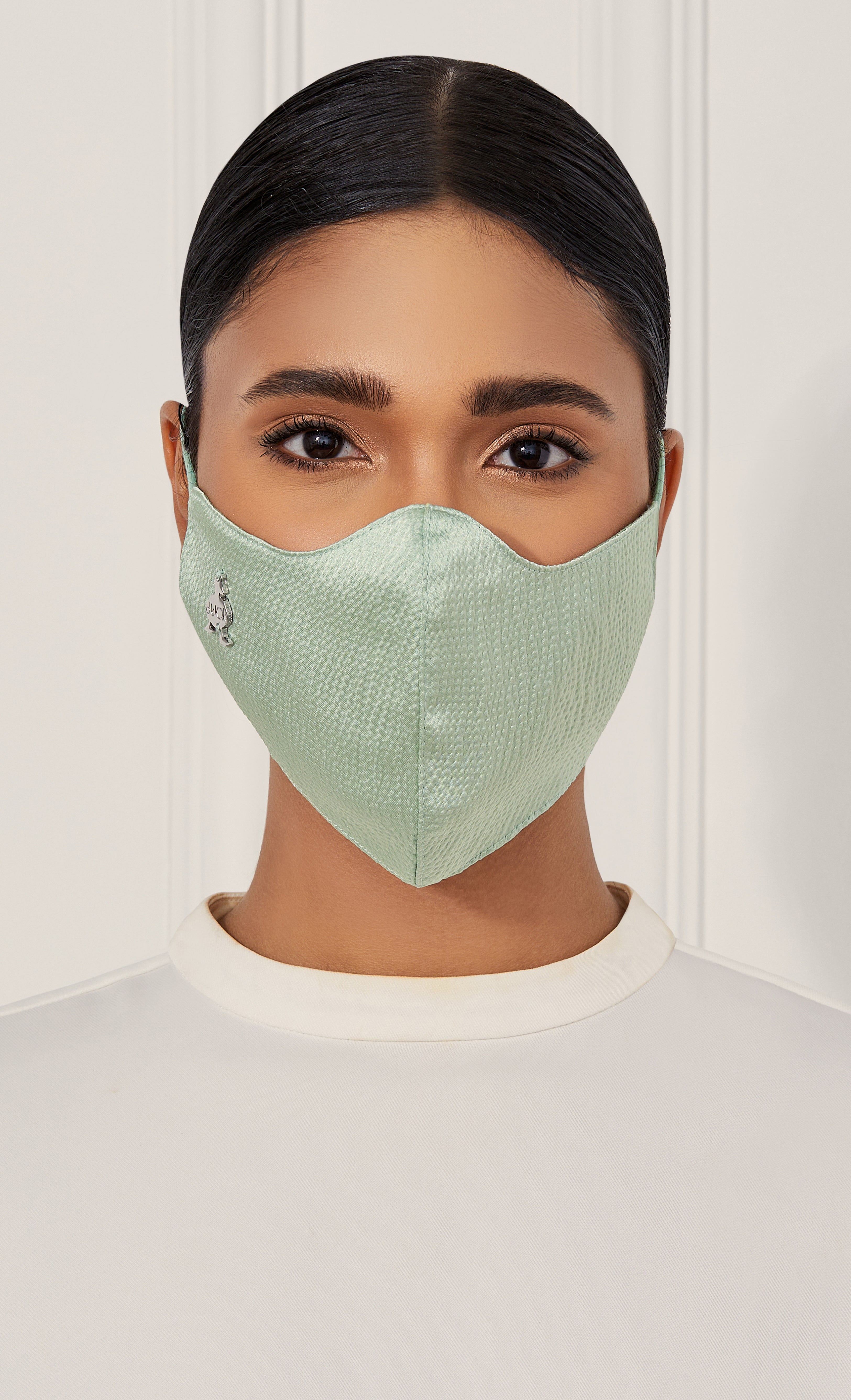 Woven Face Mask (Ear-loop) in Lime Sorbet