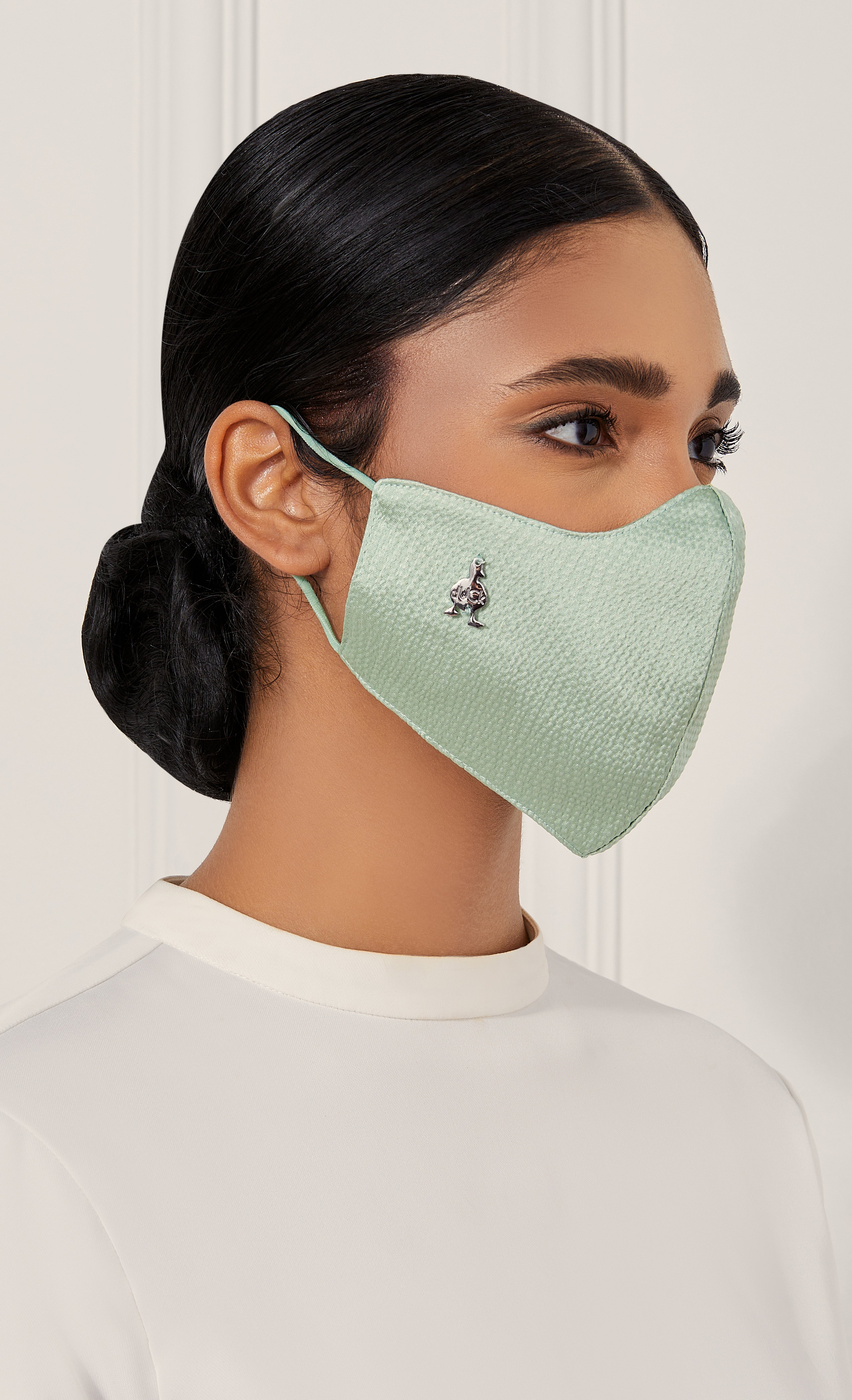 Woven Face Mask (Ear-loop) in Lime Sorbet