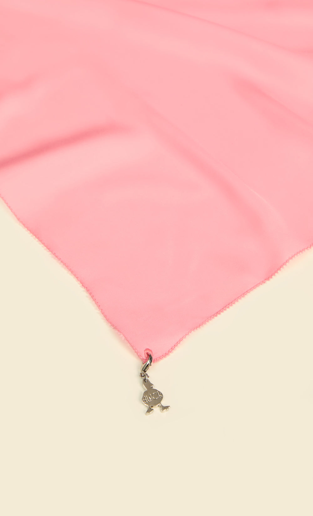 Matte Satin Silk Square Scarf in Bubblegum