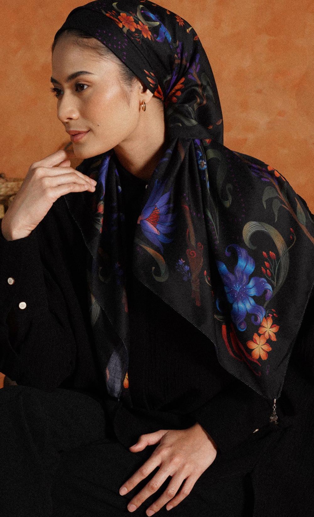 The Spice dUCk Voile Square Scarf in Saffron