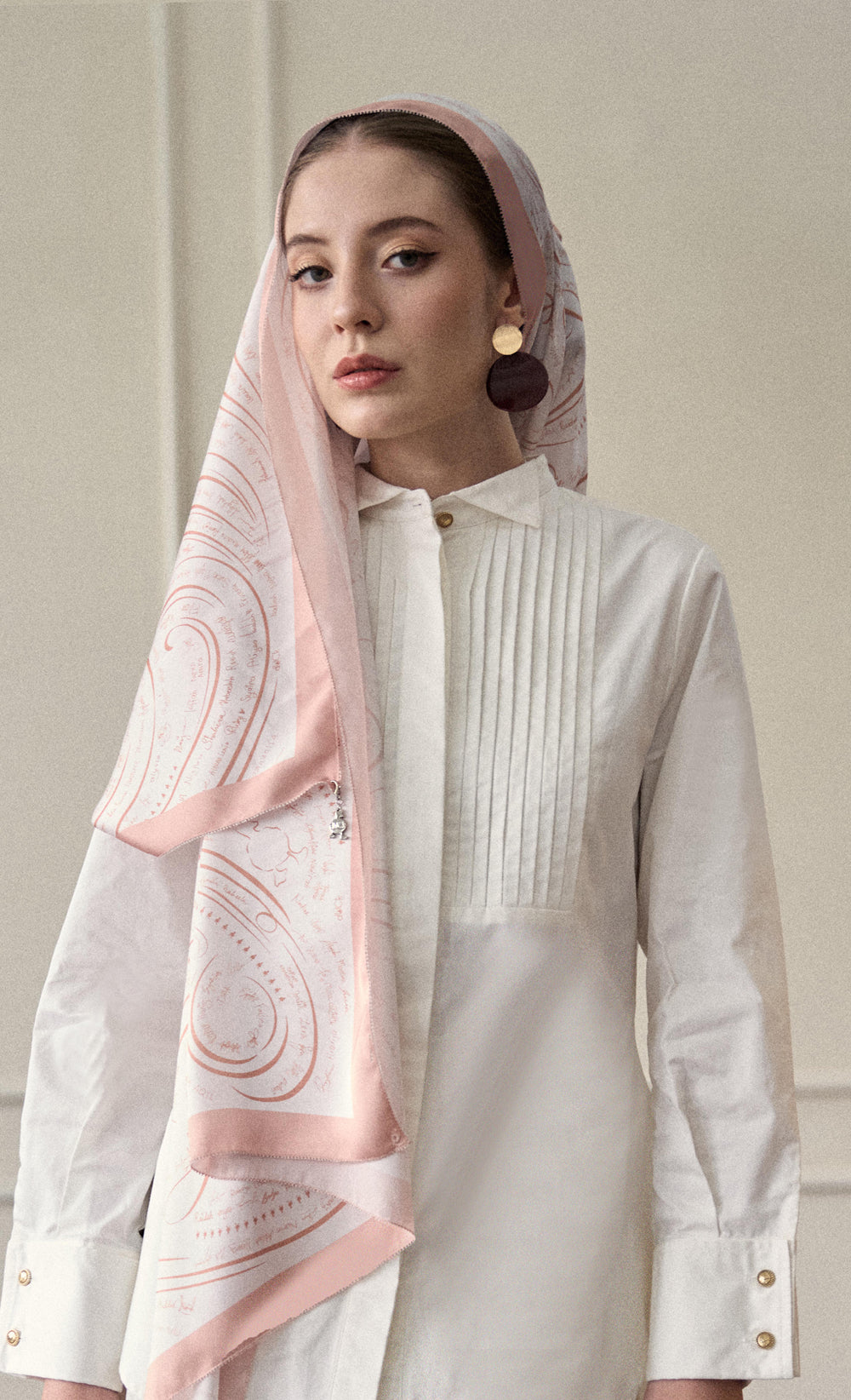 The dUCkade dUCk Satin Silk Shawl in Rose Quartz