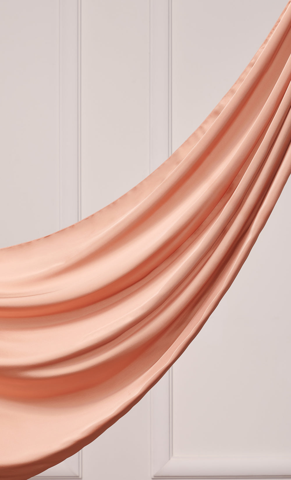 Satin Silk Shawl in Fresh Guava