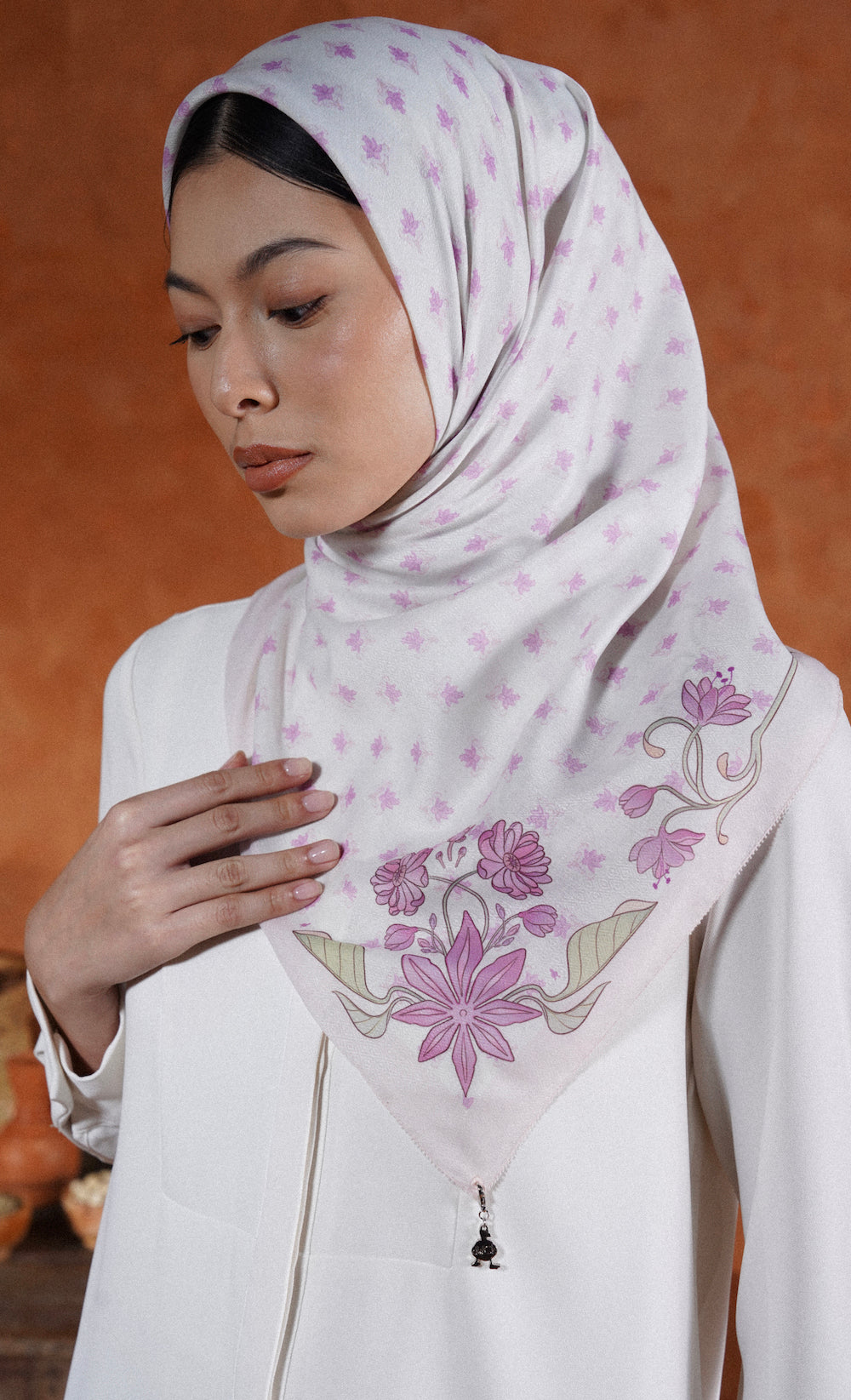 The Spice dUCk Voile Square Scarf in Vanilla