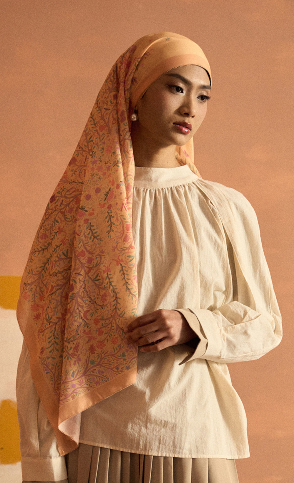 D Monogram dUCk by Miriam Omar Voile Shawl in Radiant