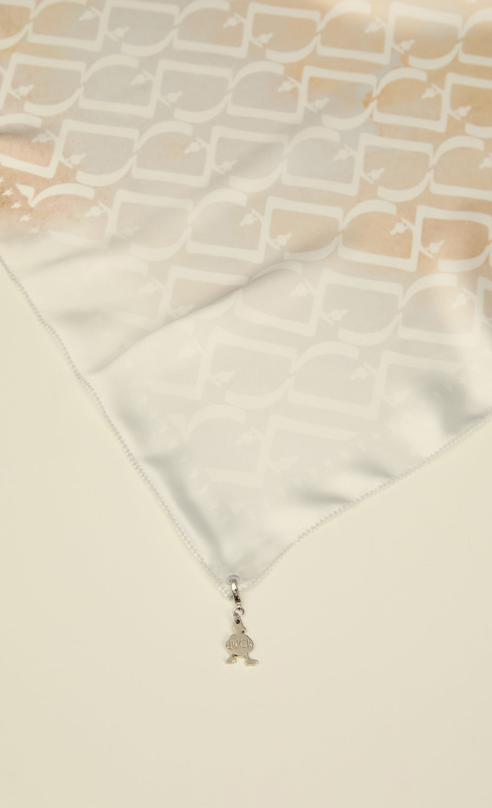 D Monogram dUCk Satin Silk Shawl in Mona Lisa