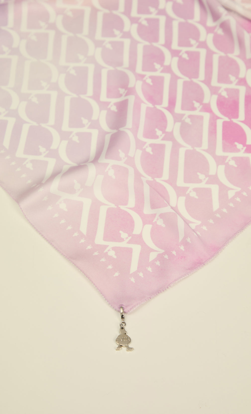 D Monogram dUCk Satin Silk Square Scarf in Irises