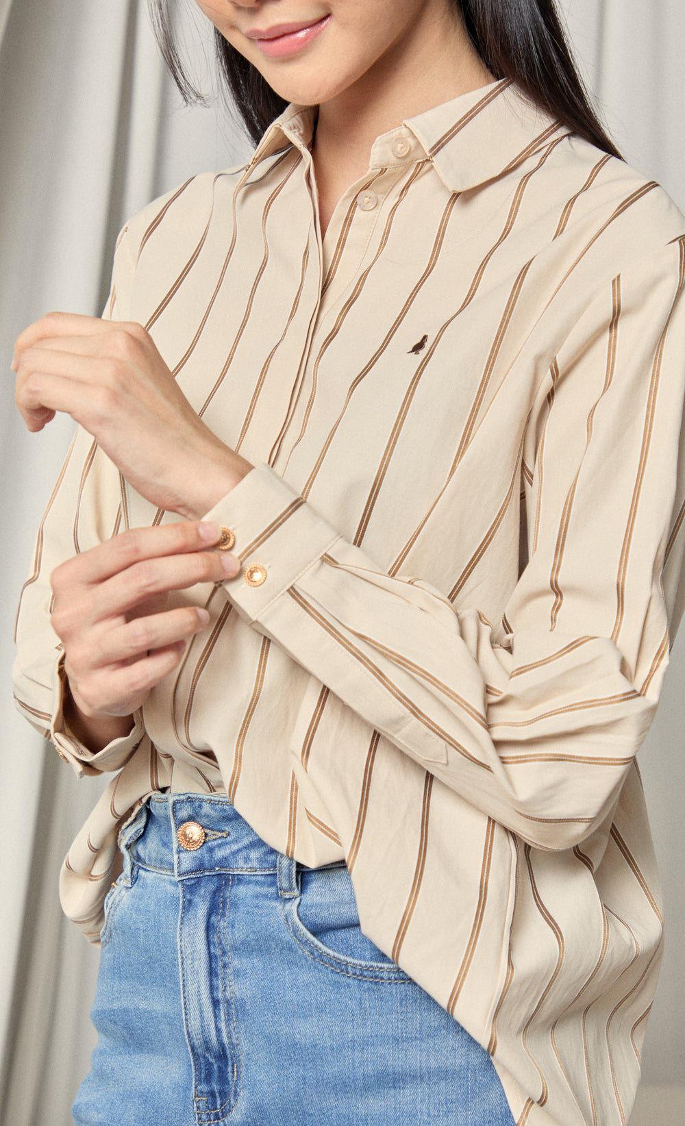 Classic Striped Shirt in Brown