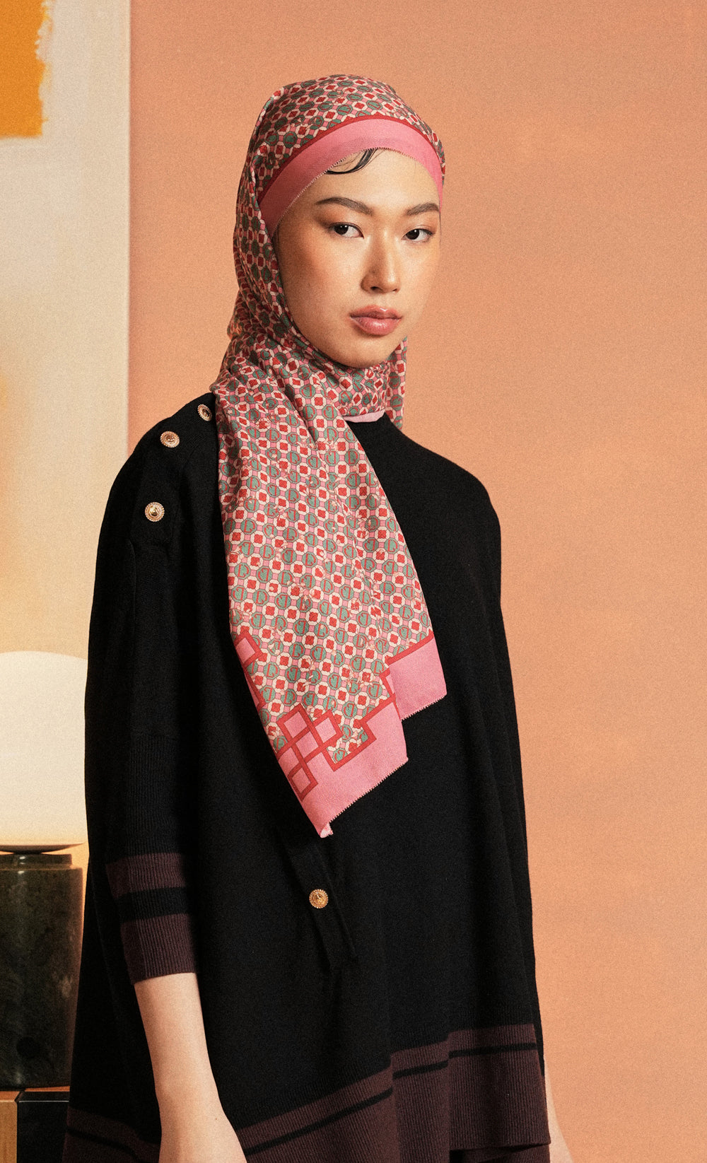 D Monogram dUCk Oriental Voile Shawl in Mei