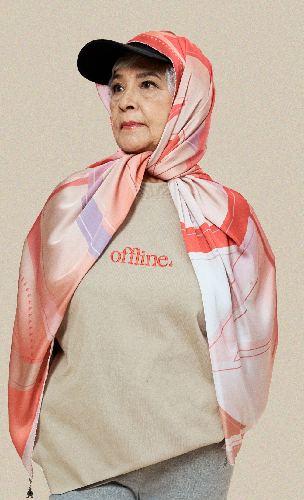 The Vibe dUCk Satin Silk Shawl in Offline