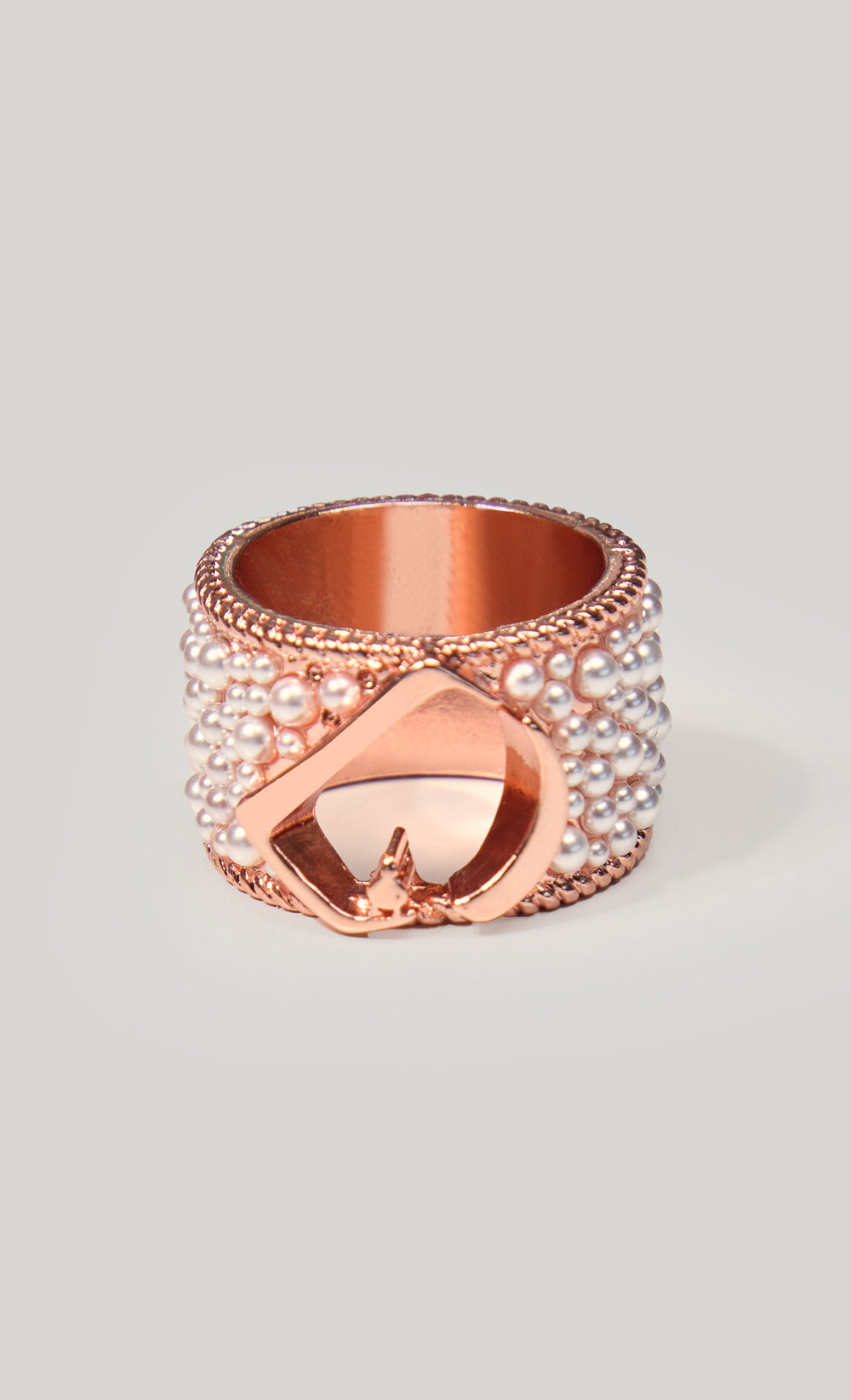 dUCk Pearl Scarf Ring in Rose Gold