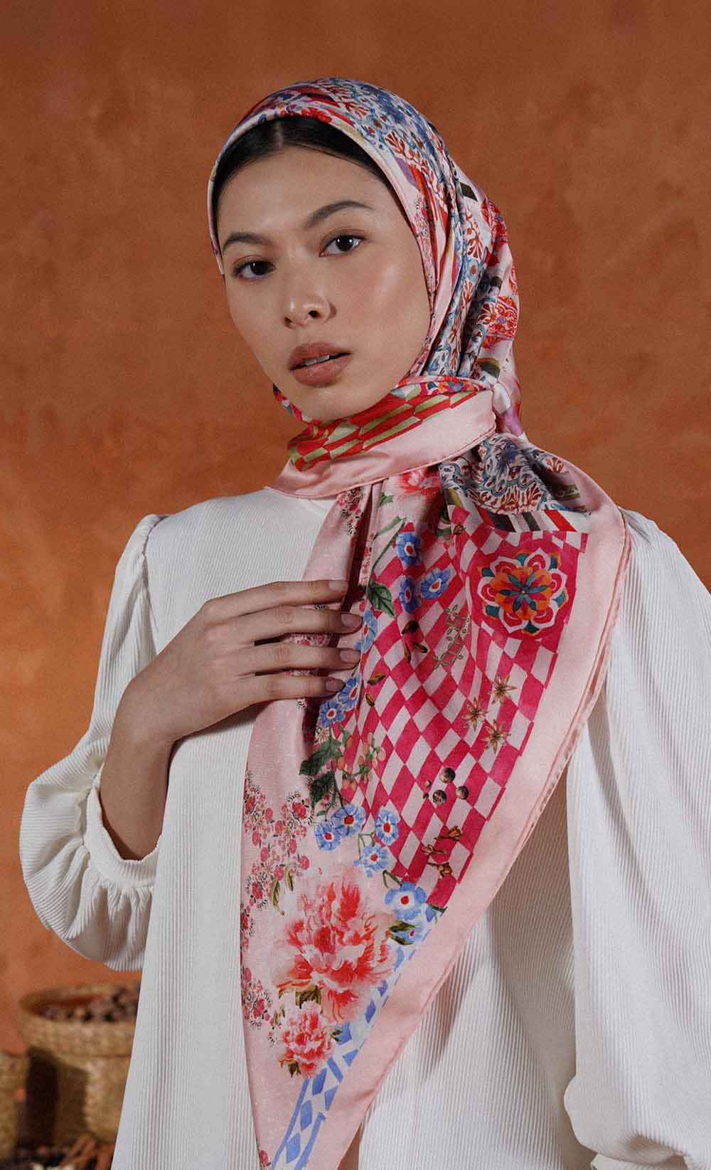 The Spice dUCk Luxe Square Scarf in Pink