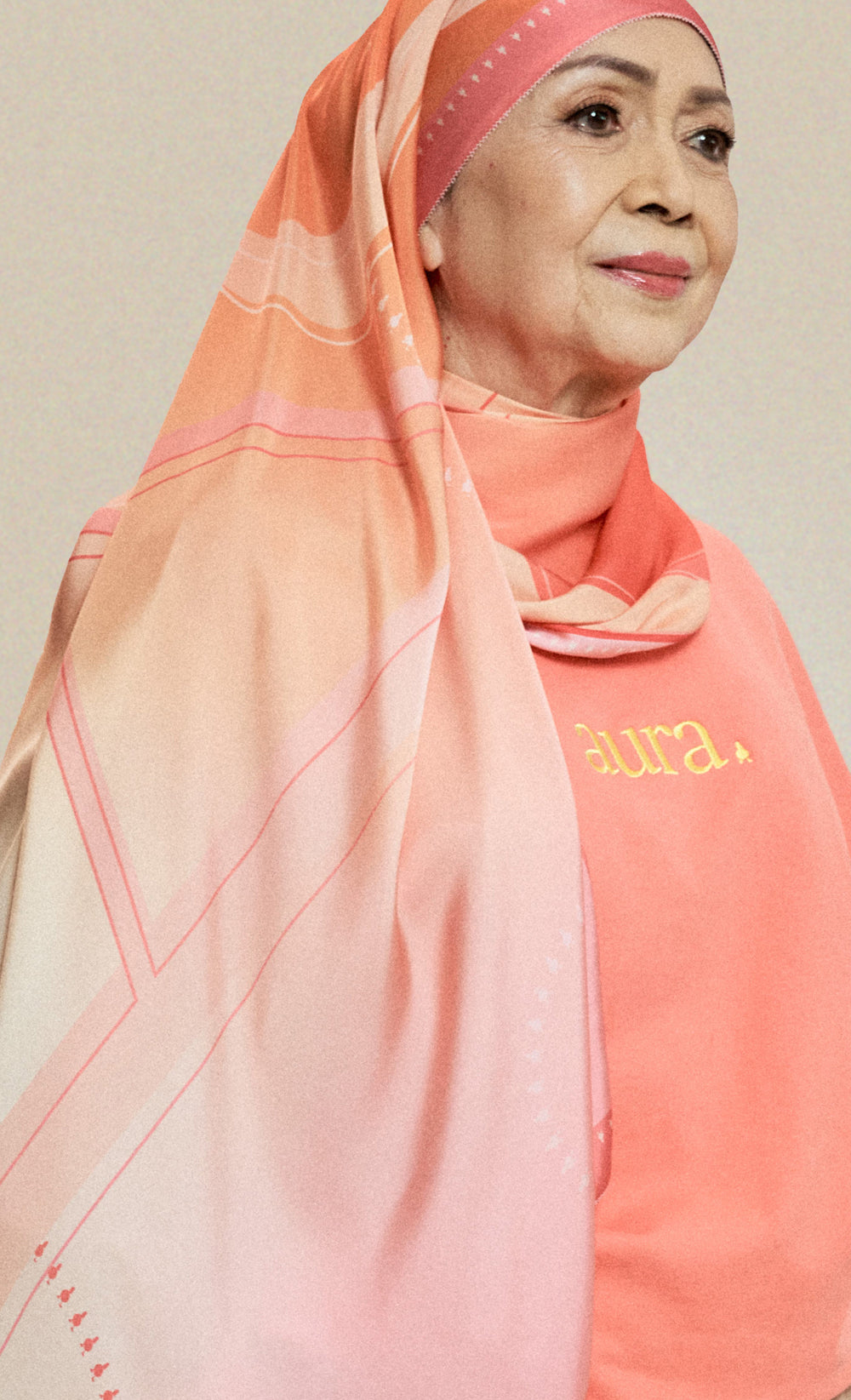 The Vibe dUCk Satin Silk Shawl in Aura