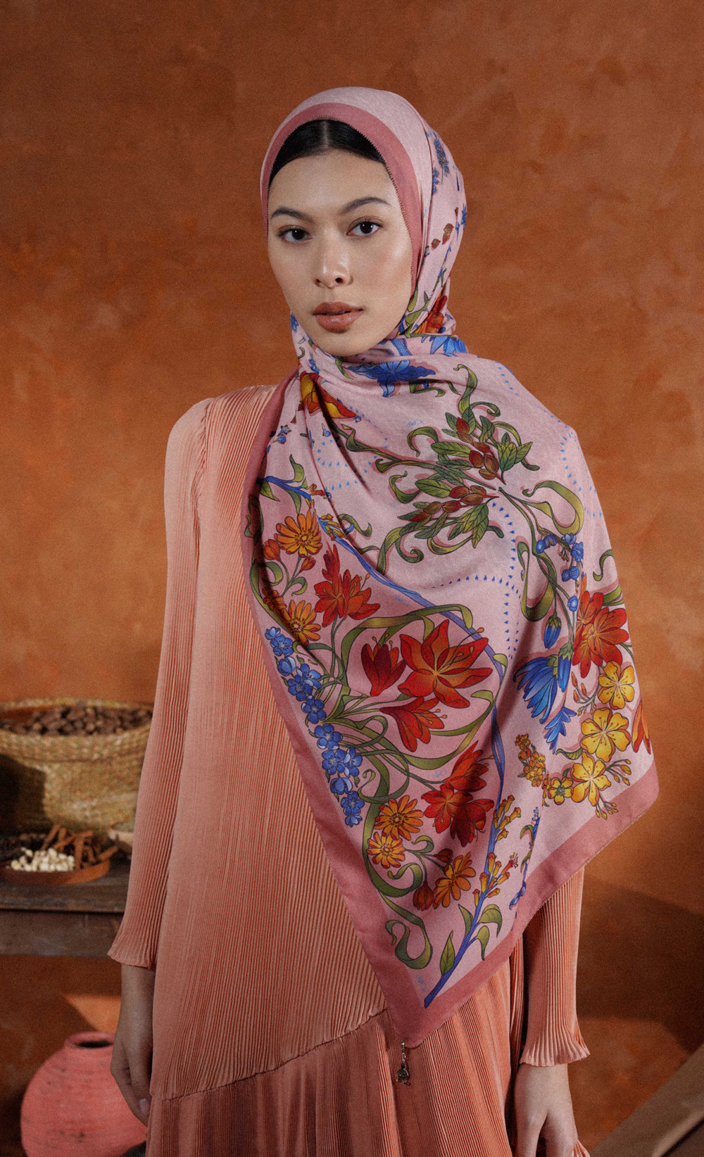 The Spice dUCk Voile Shawl in Cayenne