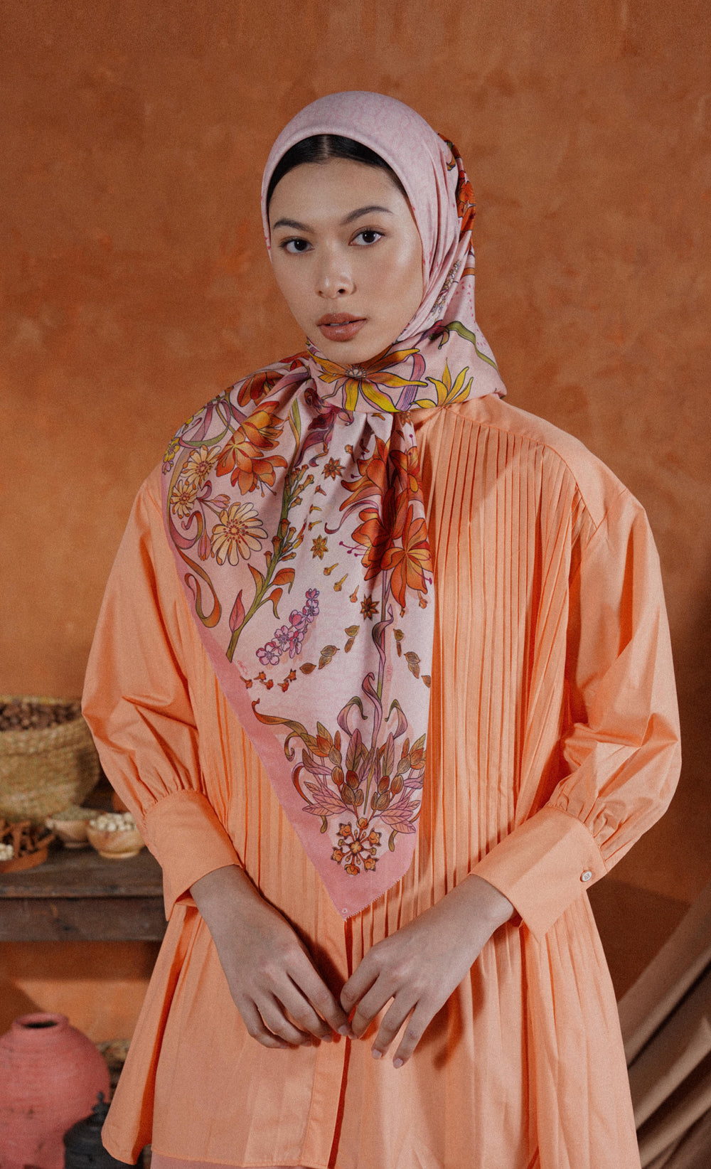 The Spice dUCk Voile Square Scarf in Star Anise