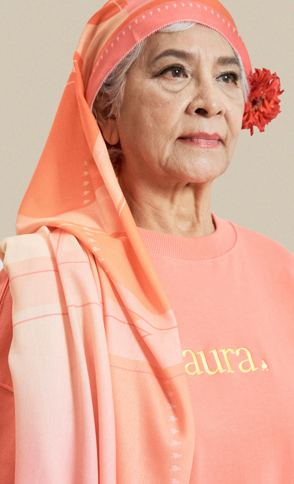 The Vibe dUCk Voile Shawl in Aura